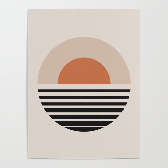 Sunset Gradient Abstract - Bold Neutral Poster by colour poems | Society6