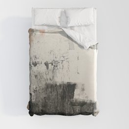 Peace and Quiet [1]: a pretty, minimal abstract piece in gray and peach by Alyssa Hamilton Art Duvet Cover
