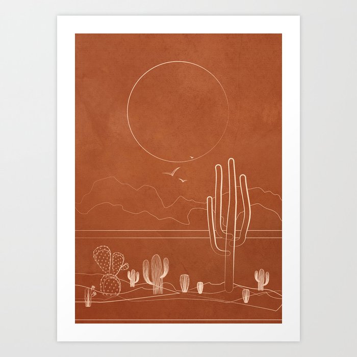 Sun over the Desert 1 Art Print