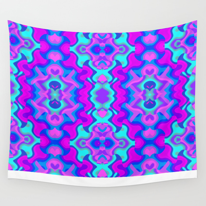 Psychedelic Wallpaper Wall Tapestry By Kirstenstar Society6