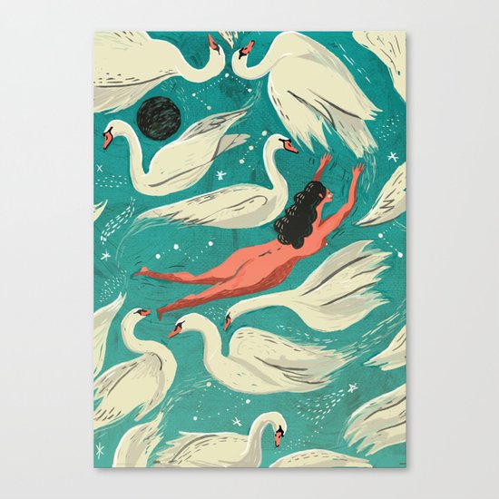 Flying or Drowning Canvas Print
