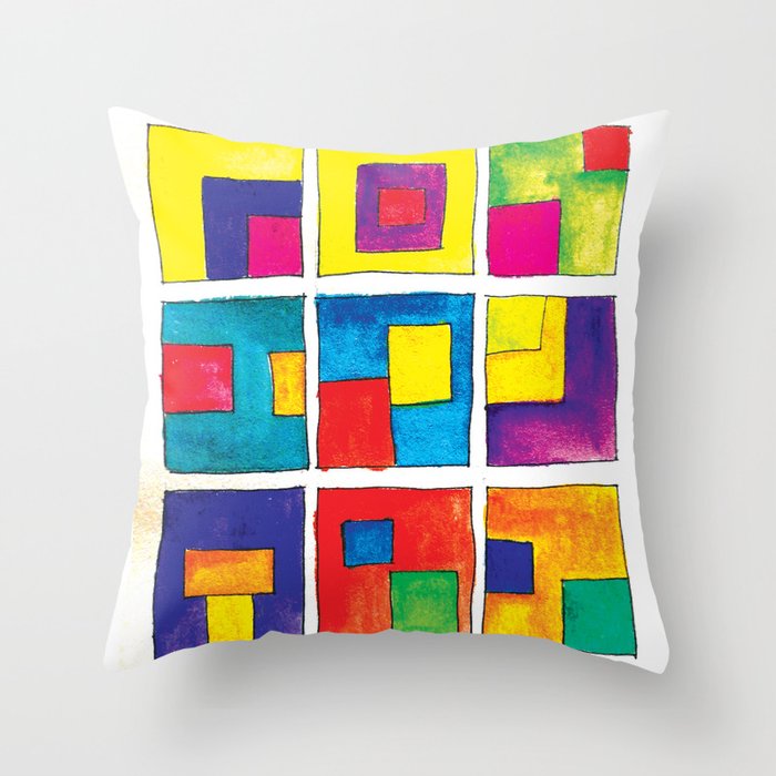 Colour Cubic Throw Pillow