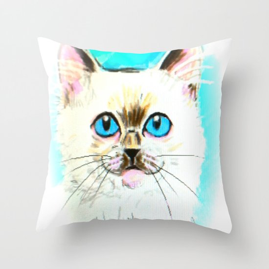 Kitty Throw Pillow