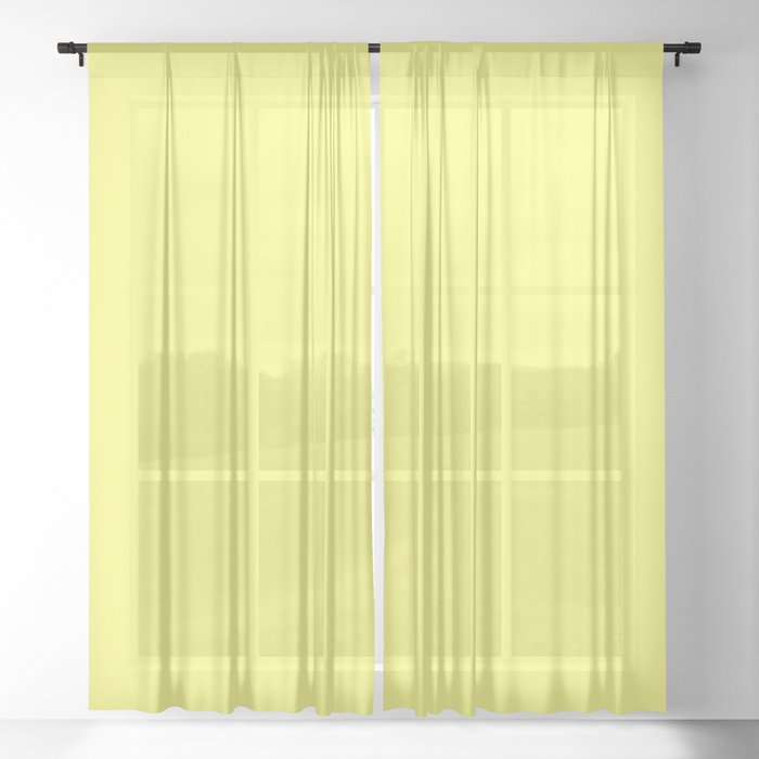 From The Crayon Box Laser Lemon Yellow Bright Solid Color Sheer Curtain By Simply Solids Colors Single Shades Society6 Bright Yellow Solid Color Sheer Curtain, Bright Yellow Sheer Curtains