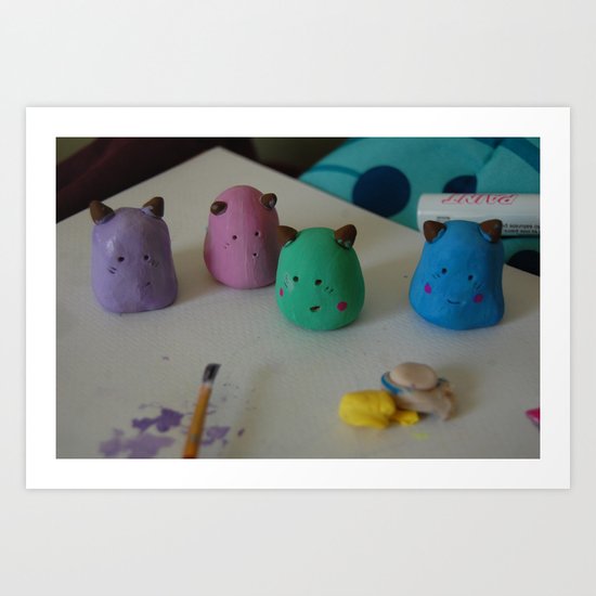 Blob family. Art Print