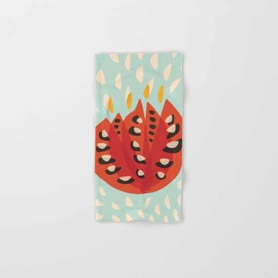 Red Abstract Tulip Hand & Bath Towel