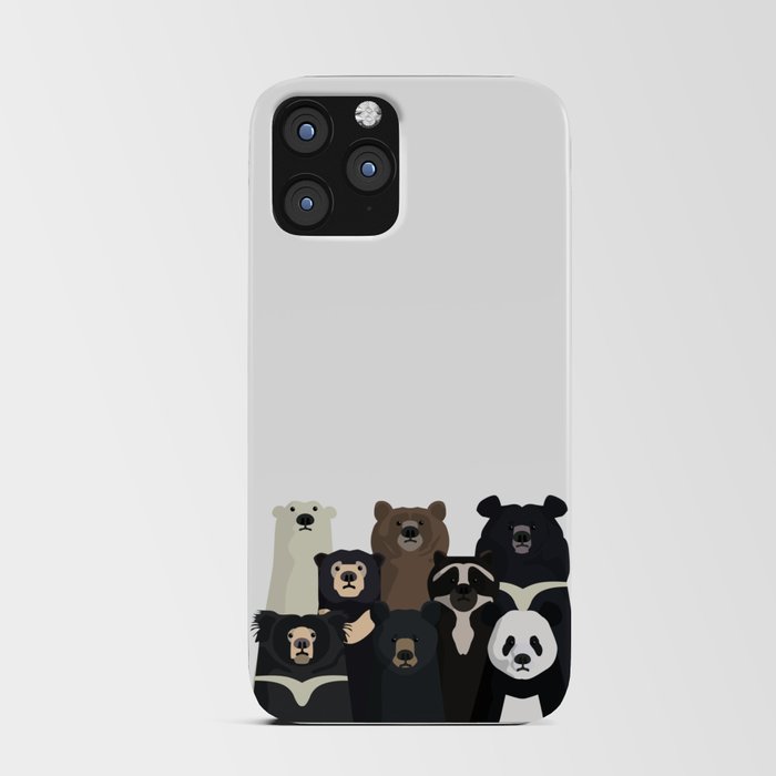 Bear family portrait iPhone Card Case