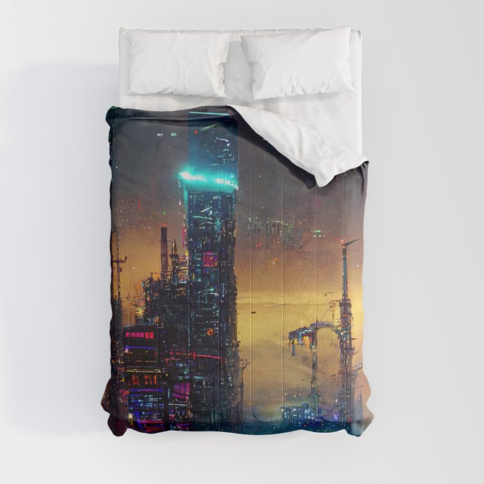 Postcards from the Future - Nameless Metropolis Comforter