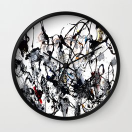 Jackson Pollock (American,1912-1956) - Number 29 (1950) - Action painting - Abstract Expressionism - Aluminum Enamel Paint, Steel, String, Beads, Glass & Pebbles - Digitally Enhanced Version - Wall Clock | Actionpainting, Abstract, Steelstringbeads, Number291950, Digitallyenhanced, Expressionism, Number29, Jacksonpollock, Painting, Pebblesonglass 