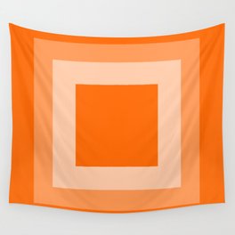 Orange Square Design Wall Tapestry