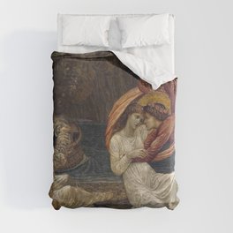 Cupid and Psyche - Palace Green Murals - Psyche receiving the Casket from Proserpine Duvet Cover