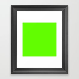 fluorescent neon green Framed Art Print