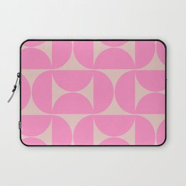 Mid Century Modern Print Peach And Pink Retro 70s Pattern Preppy Modern Decor Geometric Abstract Laptop Sleeve