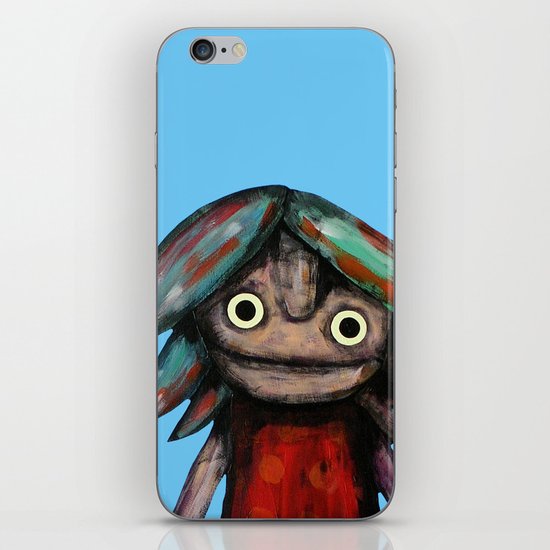 Girl vith teddy bear iPhone & iPod Skin