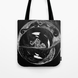 Orca Flow black-and-white Tote Bag