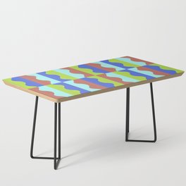 Funky Wavy Color Block Pattern 2.0 Coffee Table