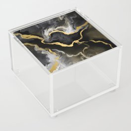 Gold mine marble Acrylic Box