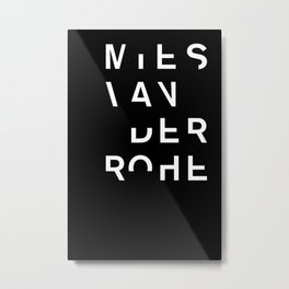 MIES Metal Print | Graphic Design, Abstract, Architecture, Typography 