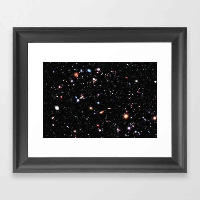 eXtreme Deep Field, Galaxy Background, Universe Large Print, Space Wall Art Decor, Deep Space Poster Framed Art Print