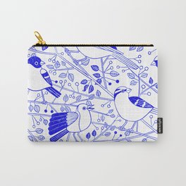 Birds_Blue Carry-All Pouch