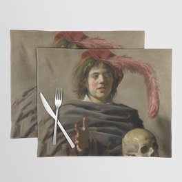 Frans Hals - Young Man with a Skull - Renaissance Fine Art Retro Vintage Oil Painting Placemat