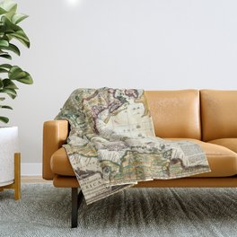 Map of the British Empire in America 1773  Throw Blanket