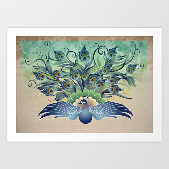 Peacock Art Print