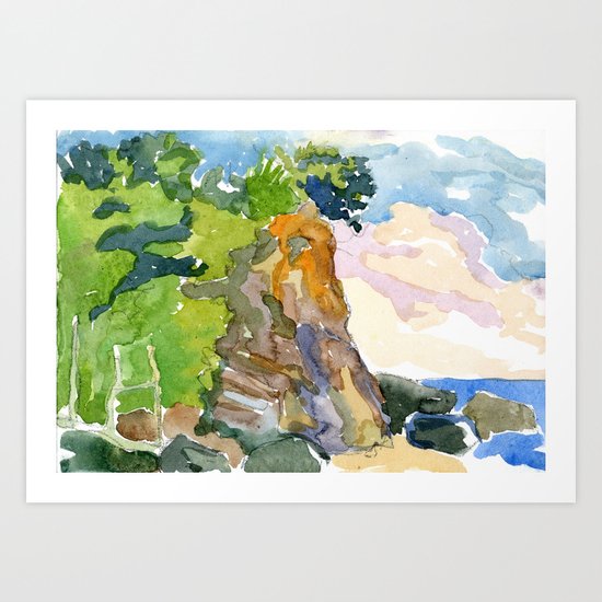 Cliff, Caruao Venezuela Art Print