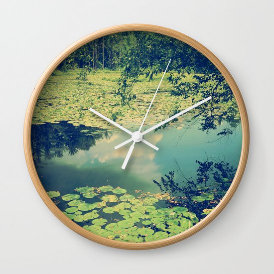 Lily Pad Pond Wall Clock
