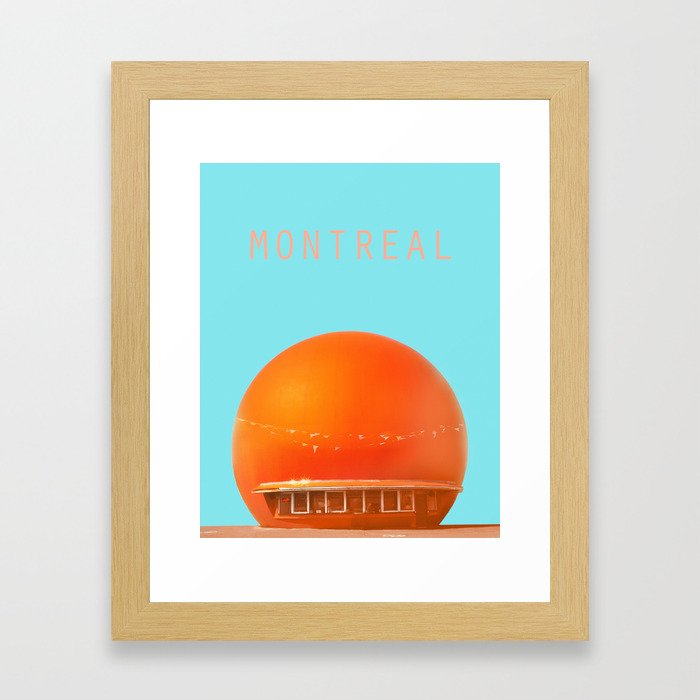 MONTREAL PASTEL Orange Julep Framed Art Print