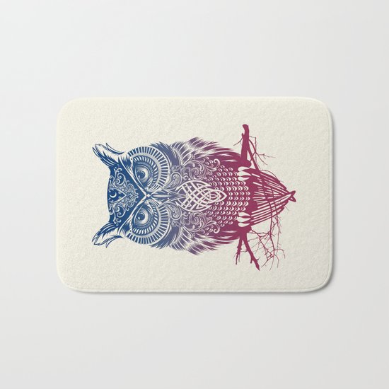 Evening Warrior Owl Bath Mat