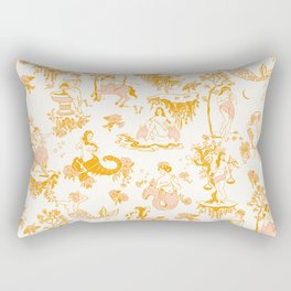 Honey, Pink & Gold Zodiac Toile Pattern. A Great Gift Idea For Astrology Fans! Rectangular Pillow