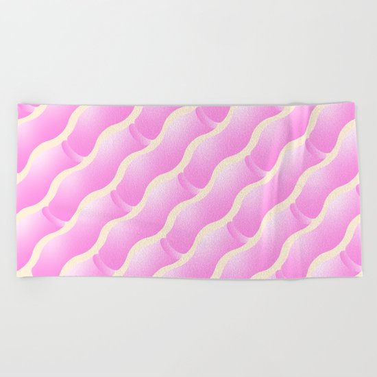 Geometric Vibes: Love Beach Towel