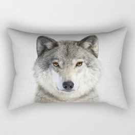 Wolf 2 - Colorful Rectangular Pillow