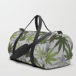 cannabis weed marihuana leaves botanical plants beige Duffle Bag