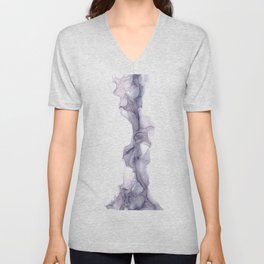 Peri Pretty Abstract 4722 Modern Alcohol Ink Painting by Herzart V Neck T Shirt