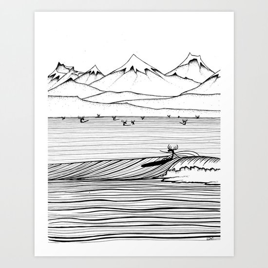 The NORTH Shore Art Print