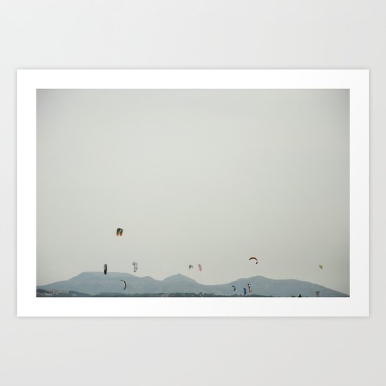 Kite Surfing Art Print