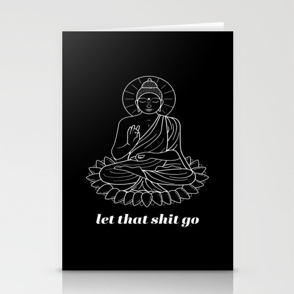 Let That Shit Go Yoga Stationery Cards