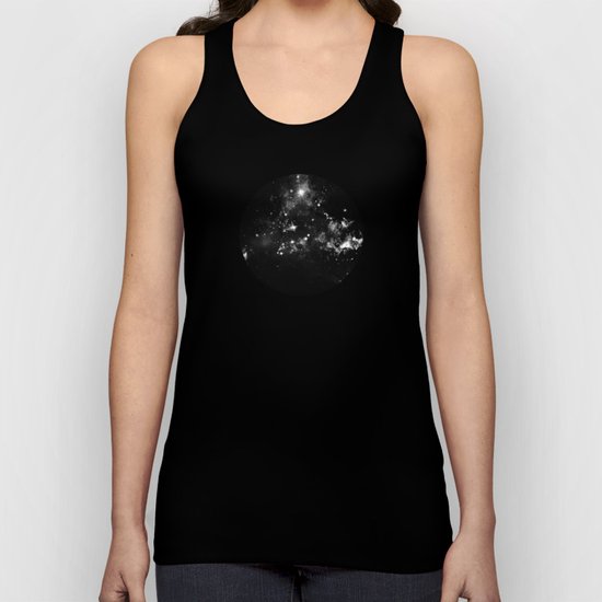 God's Window - Black And White Space Painting Unisex Tank Top
