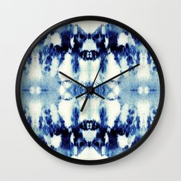 Tie Dye Blues Wall Clock