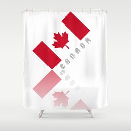 Elegant Maple Leaf Canadian Flag Shower Curtain