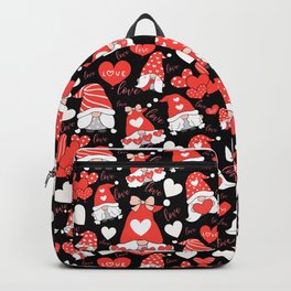 Love gnomes seamless pattern Backpack