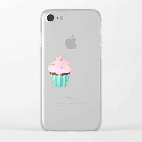 Cupcake tasty, sweet illustration Clear iPhone Case