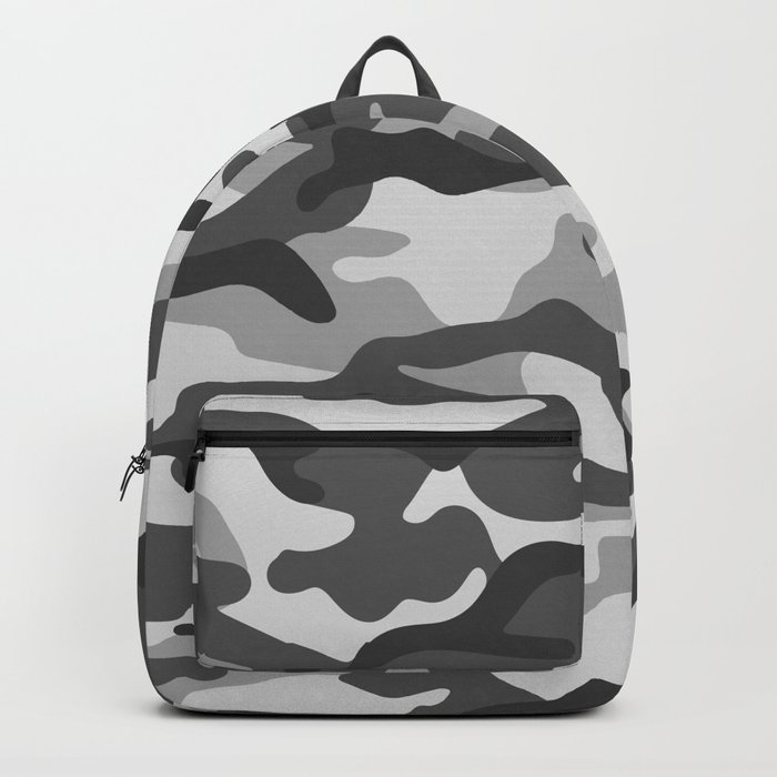 Black Wavy Grunge Pattern Backpack