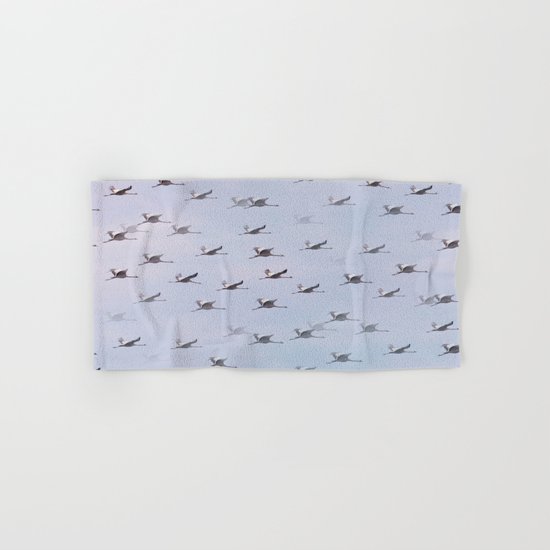 Cranes in Flight II Hand & Bath Towel
