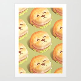 Smile Dog Burger Art Print