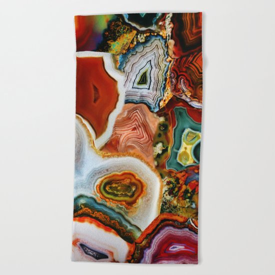 The Earth for the all-pervading Skies, the Moon and the Sun Beach Towel