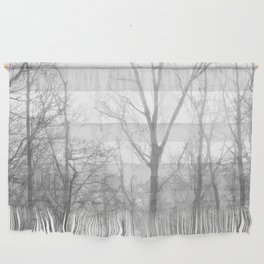 Black and White Forest Illustration Wall Hanging