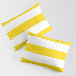 Sunshine Yellow and White Stripes Pillow Sham